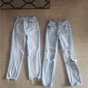 American Eagle Outfitters Light Blue Straight Leg Jeans